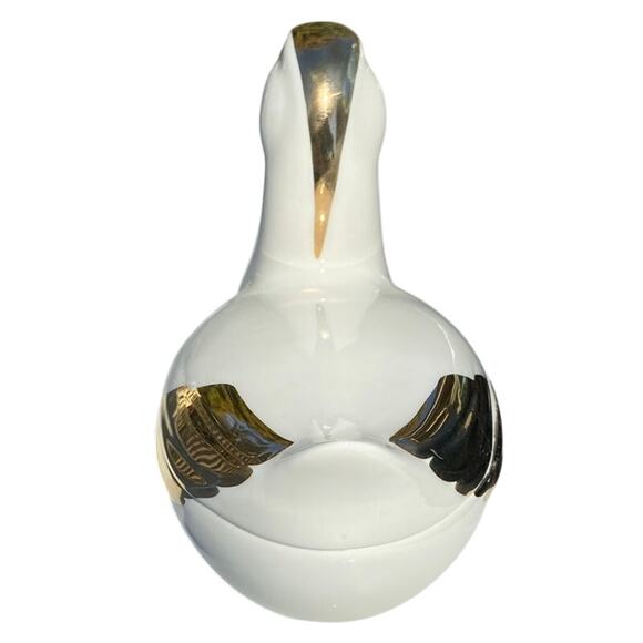 Duck Trinket Box Hand Painted Porcelain Italy RARE Agostinelli D’ Arte Bassano - Picture 5 of 10